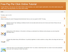 Tablet Screenshot of freepayperclickonlinetutorial.blogspot.com