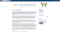 Desktop Screenshot of googlewavedev.blogspot.com