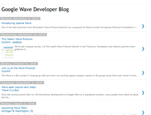 Tablet Screenshot of googlewavedev.blogspot.com