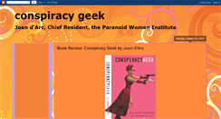 Desktop Screenshot of conspiracygeek.blogspot.com