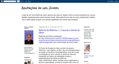 Desktop Screenshot of anotacoesdeumjovem.blogspot.com