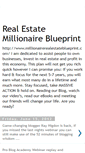 Mobile Screenshot of millionairerealestateblueprint.blogspot.com