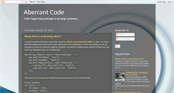 Desktop Screenshot of aberrantcode.blogspot.com