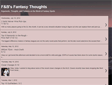 Tablet Screenshot of fandbfantasythoughts.blogspot.com