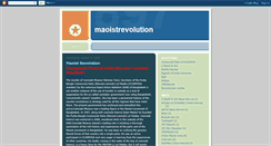 Desktop Screenshot of maoistrevolutionindia.blogspot.com