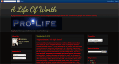 Desktop Screenshot of alifeofworth.blogspot.com