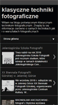 Mobile Screenshot of klasycznetechnikifotograficzne.blogspot.com
