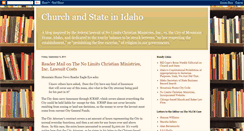 Desktop Screenshot of churchandstateidaho.blogspot.com