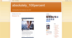 Desktop Screenshot of absolutely100percent.blogspot.com