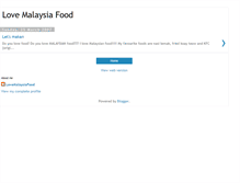 Tablet Screenshot of lovemalaysiafood.blogspot.com