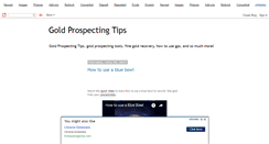 Desktop Screenshot of goldprospectingtips.blogspot.com