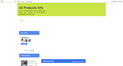 Desktop Screenshot of allproductsinfo.blogspot.com