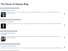 Tablet Screenshot of powerofhockey.blogspot.com