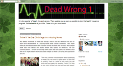 Desktop Screenshot of dead-wrong1.blogspot.com