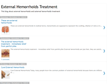 Tablet Screenshot of externalhemorrhoids-treatment.blogspot.com