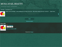 Tablet Screenshot of musaavailbeauty.blogspot.com