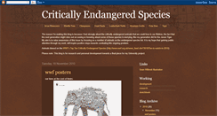 Desktop Screenshot of criticallyendangered.blogspot.com