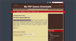 Desktop Screenshot of mypspgamesdownloads.blogspot.com