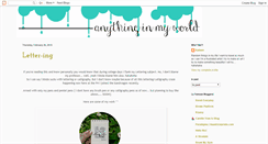 Desktop Screenshot of anythinginmyworld.blogspot.com