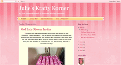 Desktop Screenshot of julieskraftykorner.blogspot.com