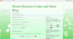 Desktop Screenshot of moshicodesandhints.blogspot.com