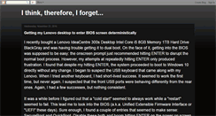 Desktop Screenshot of ithinkthereforeiforget.blogspot.com