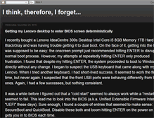 Tablet Screenshot of ithinkthereforeiforget.blogspot.com