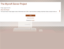 Tablet Screenshot of mycroftserverproject.blogspot.com
