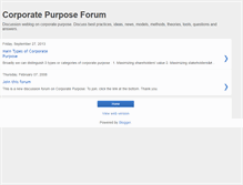 Tablet Screenshot of corporatepurposeforum.blogspot.com