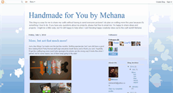 Desktop Screenshot of handmadeforyou-mehana.blogspot.com