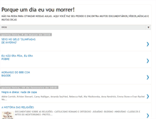 Tablet Screenshot of porqueumdiaeuvoumorrer.blogspot.com