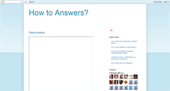 Desktop Screenshot of how-to-answers.blogspot.com