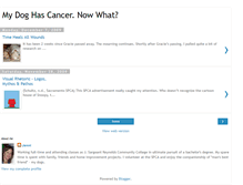 Tablet Screenshot of mydogscancer.blogspot.com