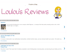 Tablet Screenshot of loulousreviews.blogspot.com