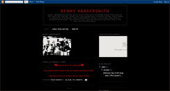 Desktop Screenshot of bennyvandersmith.blogspot.com