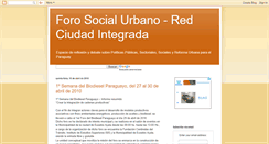 Desktop Screenshot of forosocialurbanociudadintegrada.blogspot.com