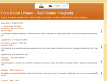 Tablet Screenshot of forosocialurbanociudadintegrada.blogspot.com