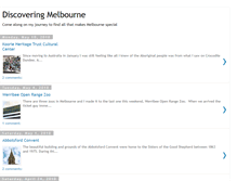 Tablet Screenshot of discoveringmelbourne.blogspot.com