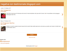 Tablet Screenshot of negative-ion-testimonials.blogspot.com