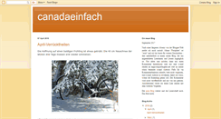 Desktop Screenshot of canadaeinfach.blogspot.com