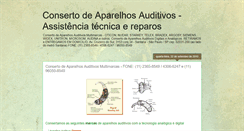 Desktop Screenshot of aparelhosauditivosconserto.blogspot.com