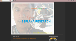 Desktop Screenshot of esplanaresearch.blogspot.com