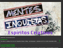 Tablet Screenshot of mentesinquietasescola.blogspot.com