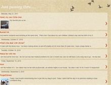 Tablet Screenshot of justpassingthru-suzy.blogspot.com