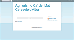 Desktop Screenshot of agriturismocadelmat.blogspot.com