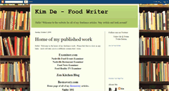 Desktop Screenshot of kimfoodwriter.blogspot.com