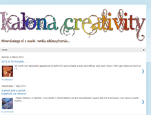 Tablet Screenshot of kalonacreativity.blogspot.com