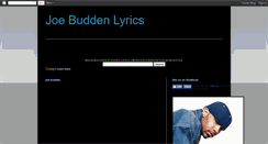 Desktop Screenshot of joebuddenlyrics.blogspot.com