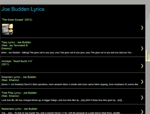 Tablet Screenshot of joebuddenlyrics.blogspot.com