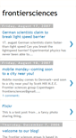 Mobile Screenshot of frontiersciences.blogspot.com